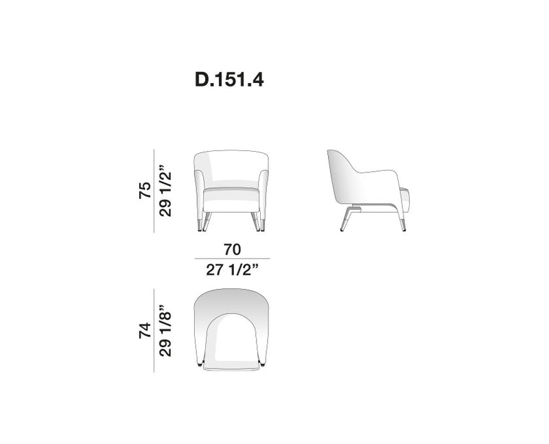 Molteni &amp; C D.151.4 扶手椅