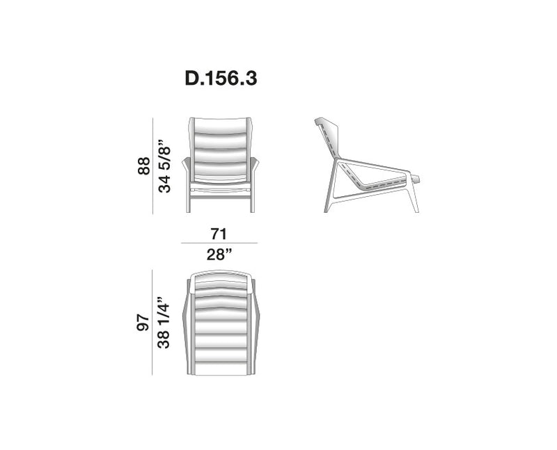Molteni & C D.156.3 Armchair