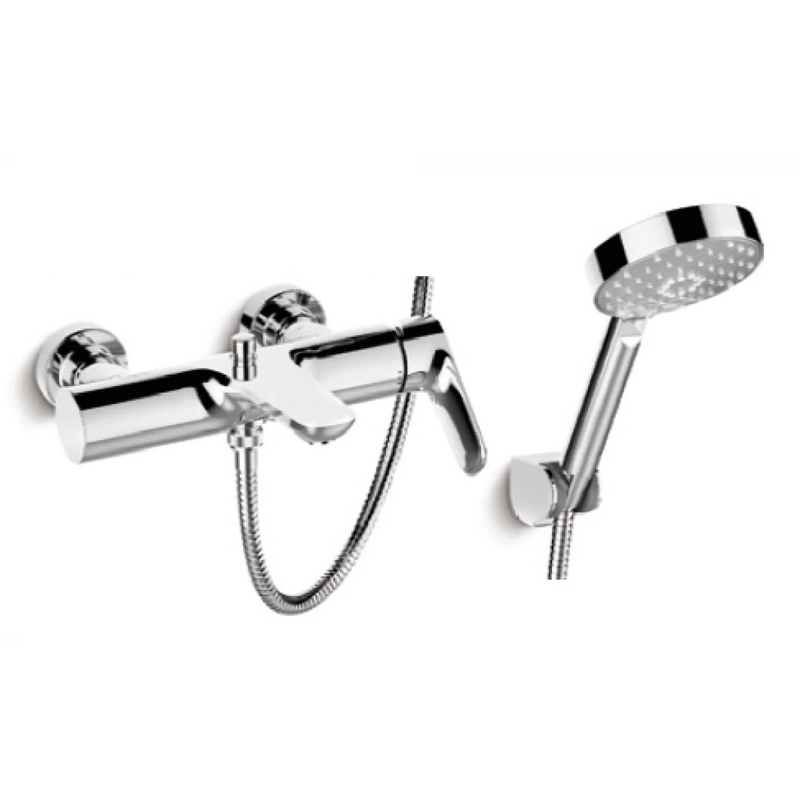 Kohler K-72282K-4-CP ALEO Wall-mounted bathtub faucet (with multi-function hand shower and shower tray)