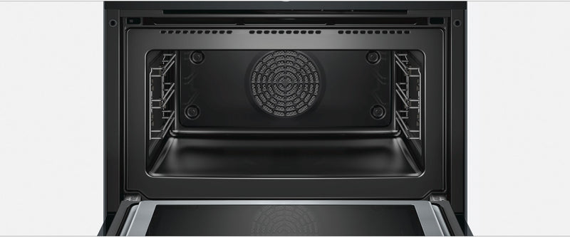 Bosch - Series 8 Built-in compact oven with microwave function 60 x 45 cm Black CMG676BB1