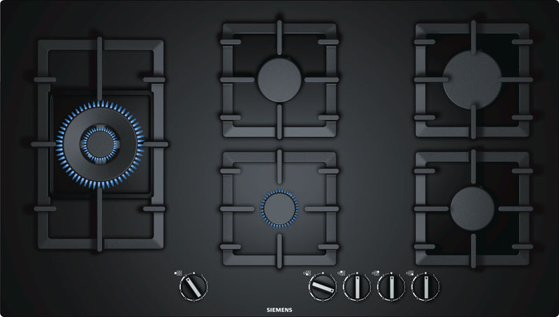 西門子 - IQ500 瓦斯爐 90 公分強化玻璃，黑色 EP9A6SB90
