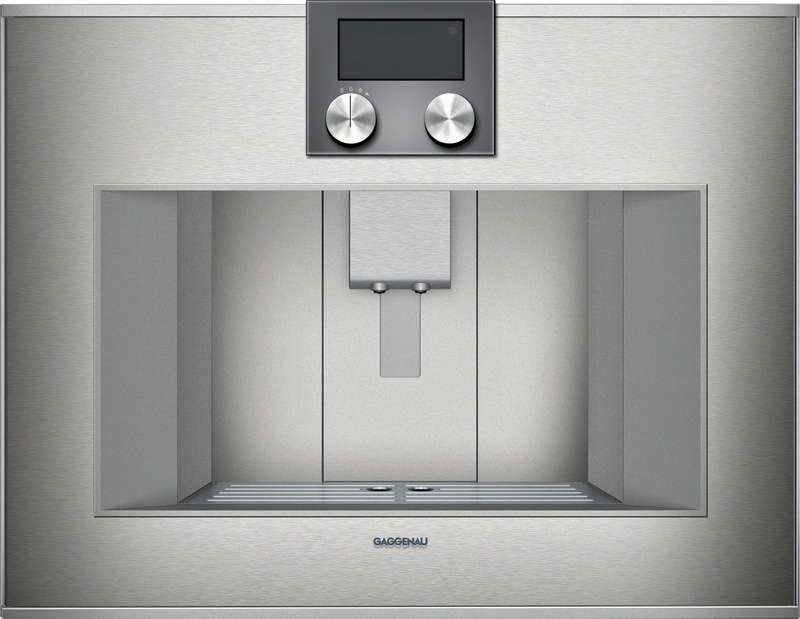 [Discontinued] Gaggenau 400 series coffee machine 60x45cm Stainless steel-backed full glass door CM470111