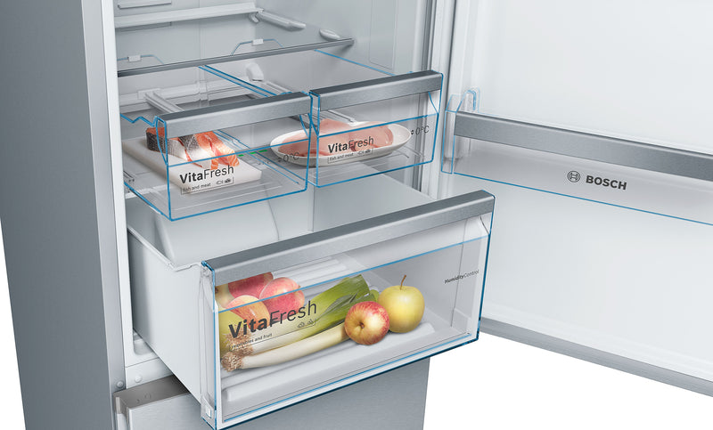 Bosch - Series 4 Set of free-standing bottom freezer and exchangeable colored door front KVN36IG3DG