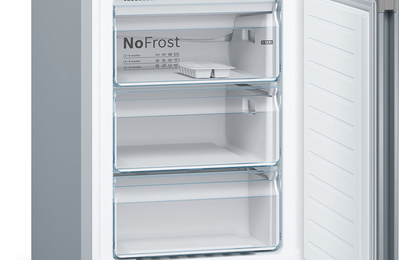 Bosch - Series 4 Set of free-standing bottom freezer and exchangeable colored door front KVN36IP3AG