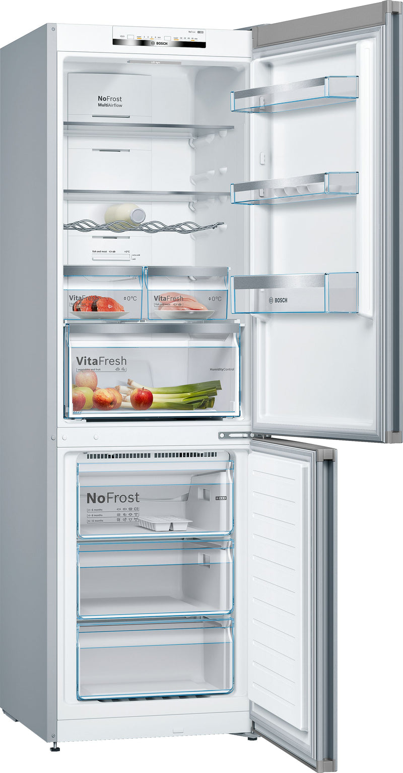 Bosch - Series 4 Set of free-standing bottom freezer and exchangeable colored door front KVN36IL3CG