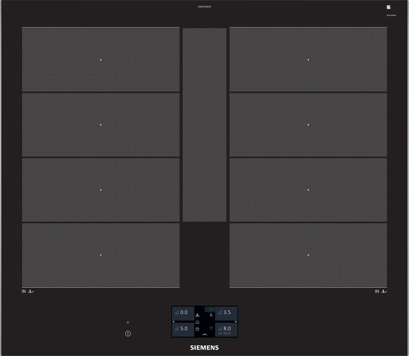 西門子 - IQ700 電磁爐 60 公分黑色，表面安裝，附框架 EX675JYW1E