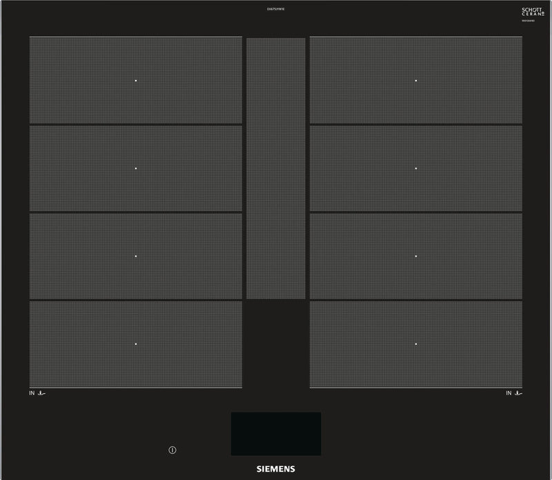 西門子 - IQ700 電磁爐 60 公分黑色，表面安裝，附框架 EX675JYW1E