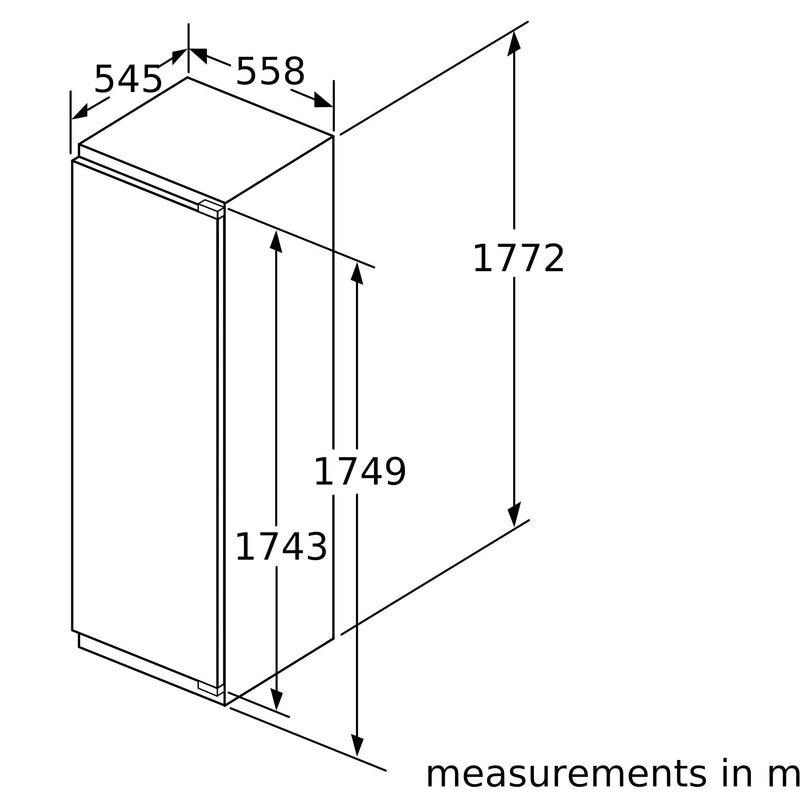 Siemens - iQ700 Built-in fridge 177.5 x 56 cm soft close flat hinge KI81FHOD0