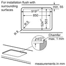 博世-系列| 6 瓦斯爐 90 公分強化玻璃，黑色 PPS9A6B90