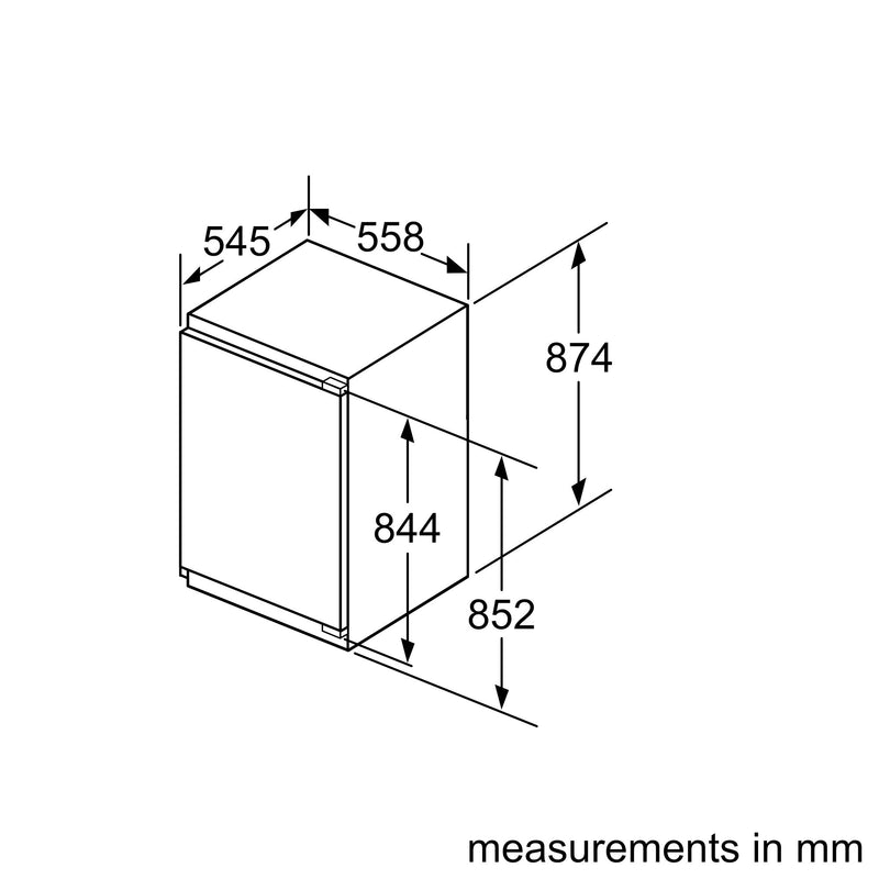 博世-系列| 6 內置冷凍櫃 87.4 x 55.8 cm 平鉸鏈 GIV21AFE0