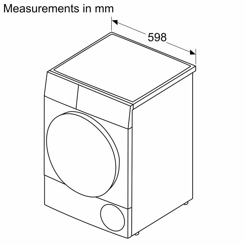 Bosch - Series 4 Heat pump tumble dryer 8 kg WTH84001GB