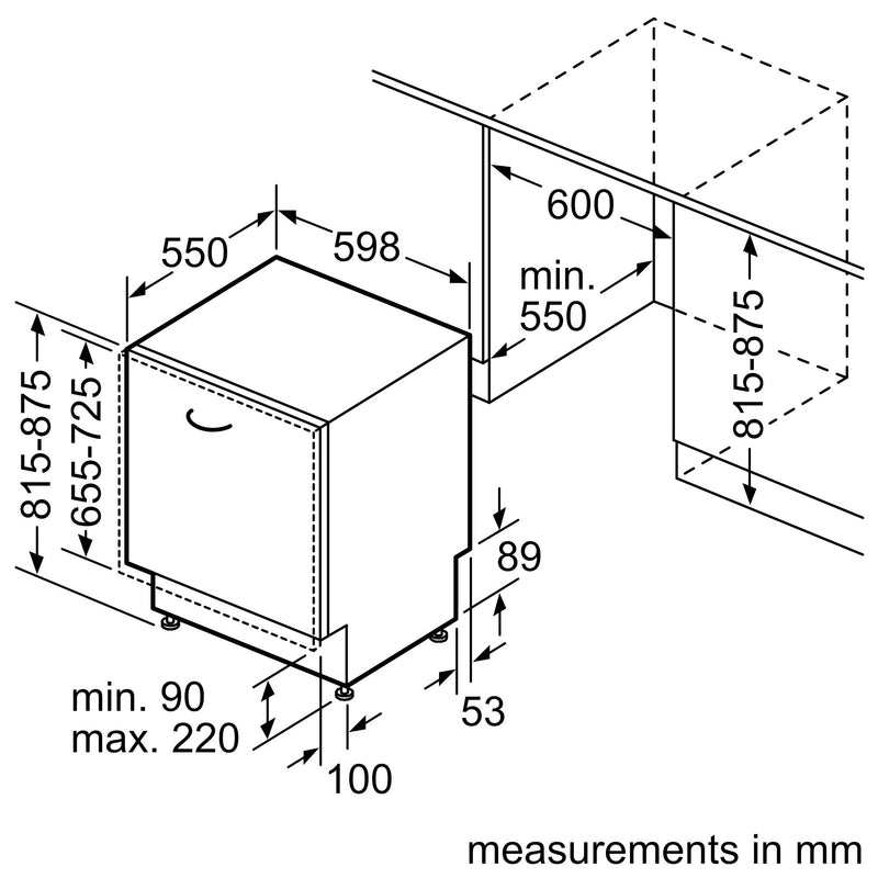 西門子 - iQ700 全整合式洗碗機 60 公分 SN87Y801BE