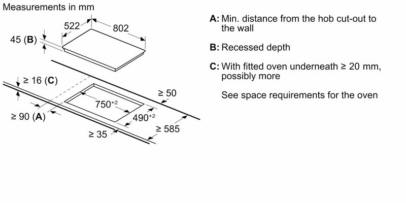 Bosch - 系列 4 電爐 80 公分黑色，PKN811BA2E