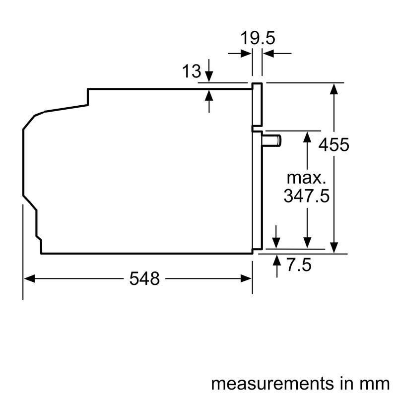 Bosch - 系列 8 內建緊湊型烤箱，帶微波爐功能 60 x 45 公分 黑色 - CMG7241B1B