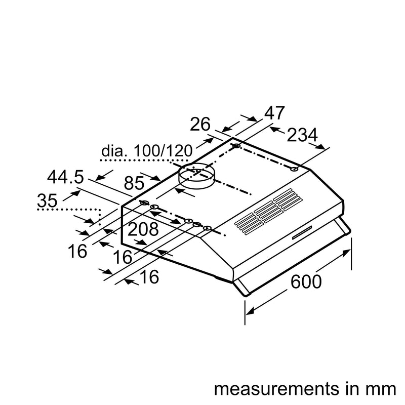 Bosch - 系列 4 嵌入式抽油煙機 60 公分 不鏽鋼 DUL63CC50B