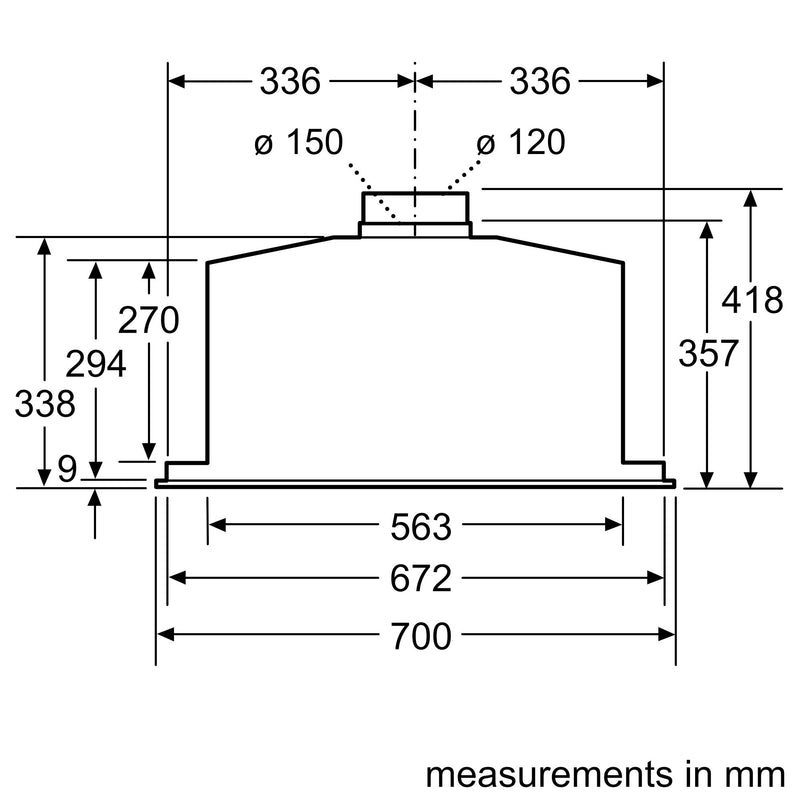 西門子 - iQ500 天篷抽油煙機 70 公分不鏽鋼 LB78574GB