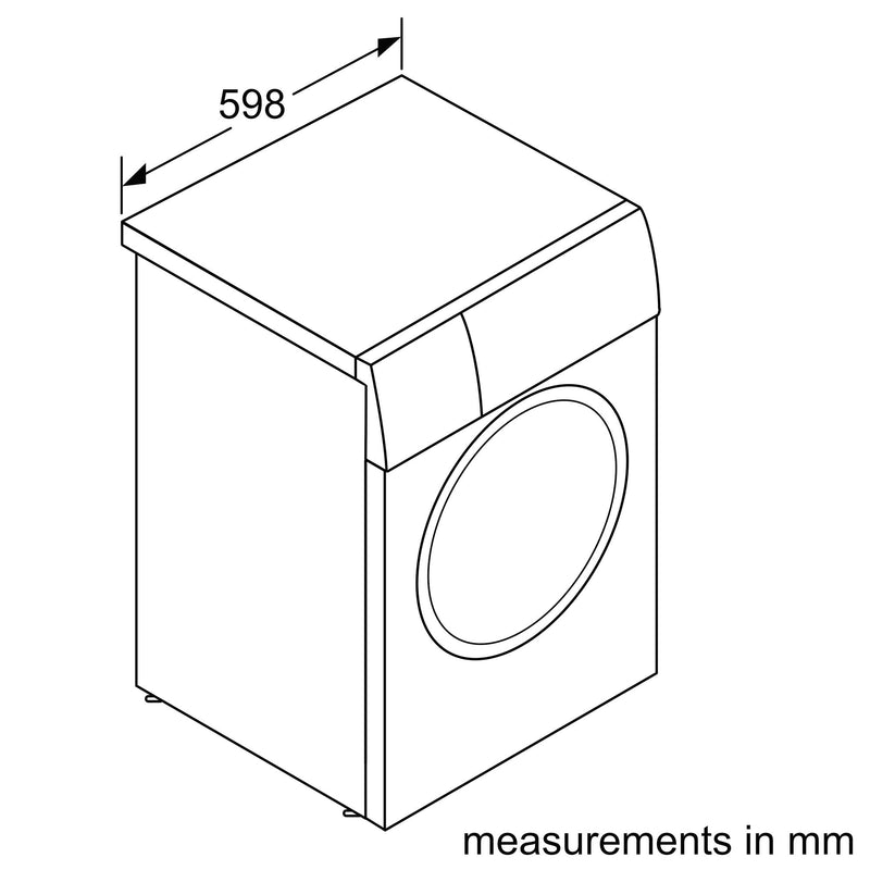 Bosch - Series 4 Washing machine, front loader 9 kg 1400 rpm WAN28259GB