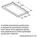 Bosch - Series 8 Ceiling cooker hood 90 cm Stainless steel DID09T951B