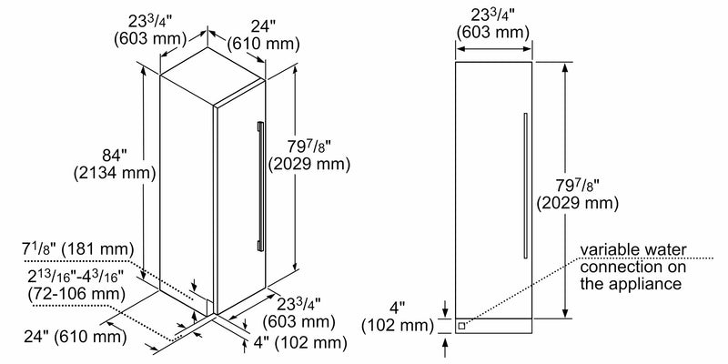 西門子 - iQ700 內置冷凍櫃 212.5 x 60.3 cm 平鉸鏈 FI24NP33