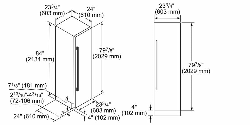 西門子 - IQ700 內置冰箱 212.5 x 60.3 公分平鉸鏈 CI24RP02