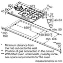 Siemens - iQ700 Gas hob 90 cm Ceramic, Black ER9A6SB70