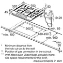 Bosch - Serie | 6 Gas Hob 75 cm Stainless Steel PCQ7A5B90