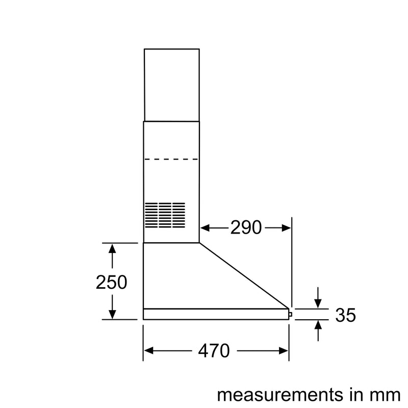 Bosch - 系列 2 壁掛式抽油煙機 60 公分不鏽鋼 DWP64CC50M