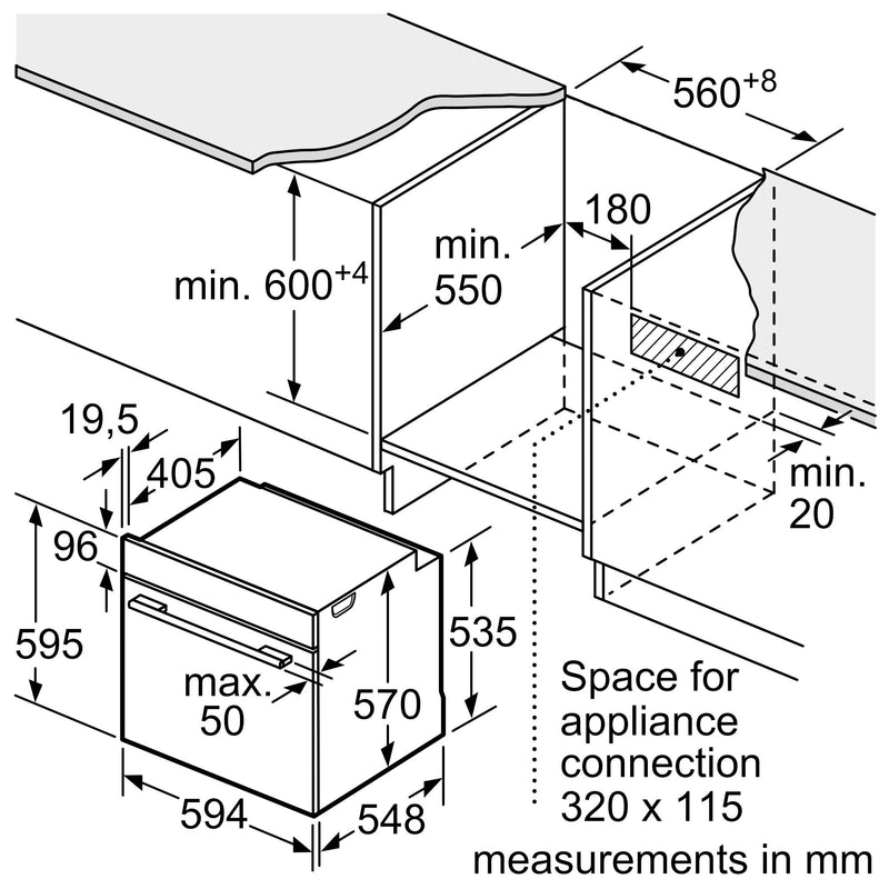 西門子 - IQ500 內建烤箱 60 x 60 公分 不鏽鋼 HB535A0S0B