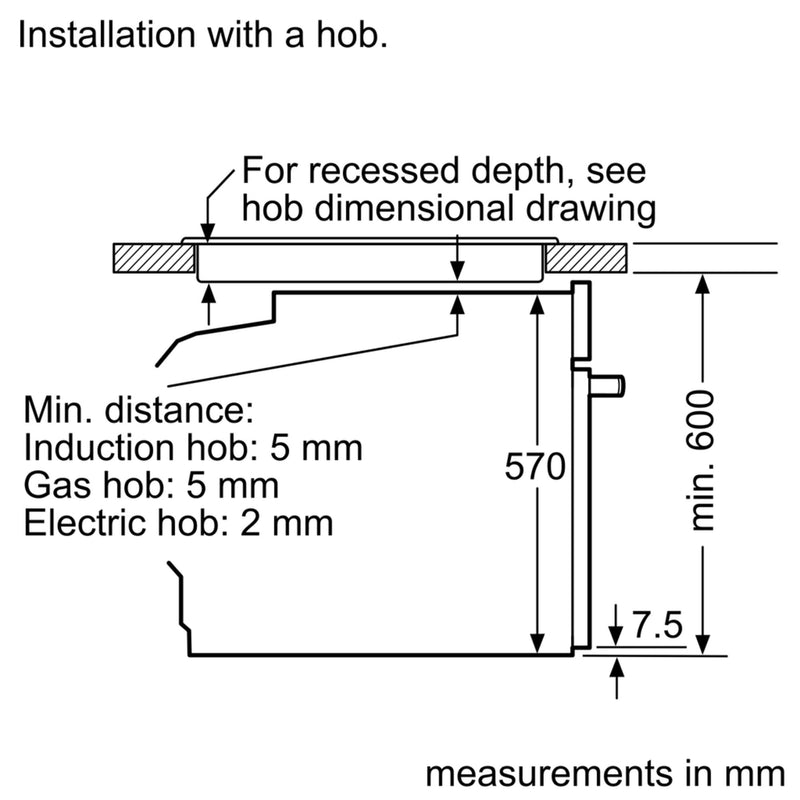 博世-系列| 4 內建烤箱 60 x 60 cm 不鏽鋼 HBS573BS0B