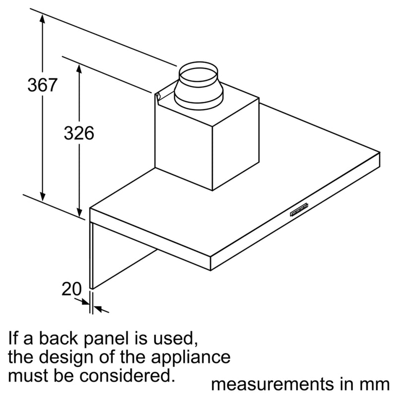 Bosch - 系列 2 壁掛式抽油煙機 60 公分黑色 DWB66BC60B