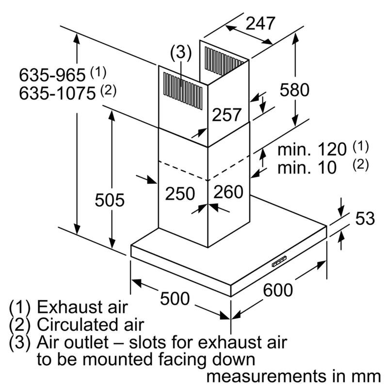 Bosch - 系列 2 壁掛式抽油煙機 60 公分黑色 DWB66BC60B