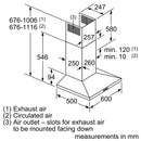 博世-系列| 4 壁掛式抽油煙機 60 公分不鏽鋼 DWQ66DM50B
