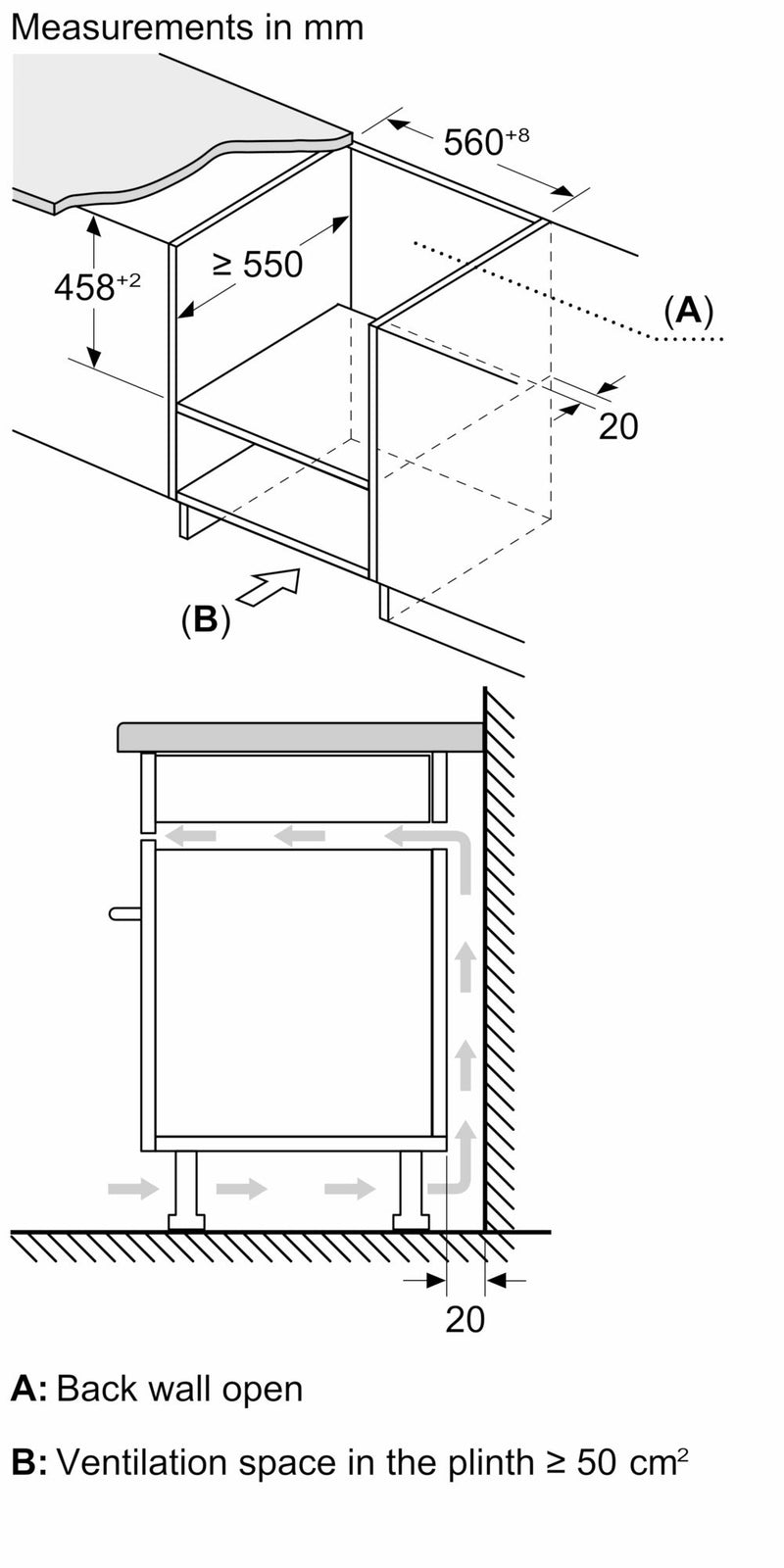 博世-系列| 4 內建熱風微波爐 60 x 45 cm 黑色 CMA583MB0B