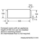 Bosch - Series 6 Built-in warming drawer 60 x 14 cm Stainless steel BIC510NS0B