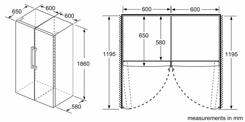 Bosch - 系列 4 獨立式冰箱 186 x 60 公分 不鏽鋼外觀 GSN36VLFPG