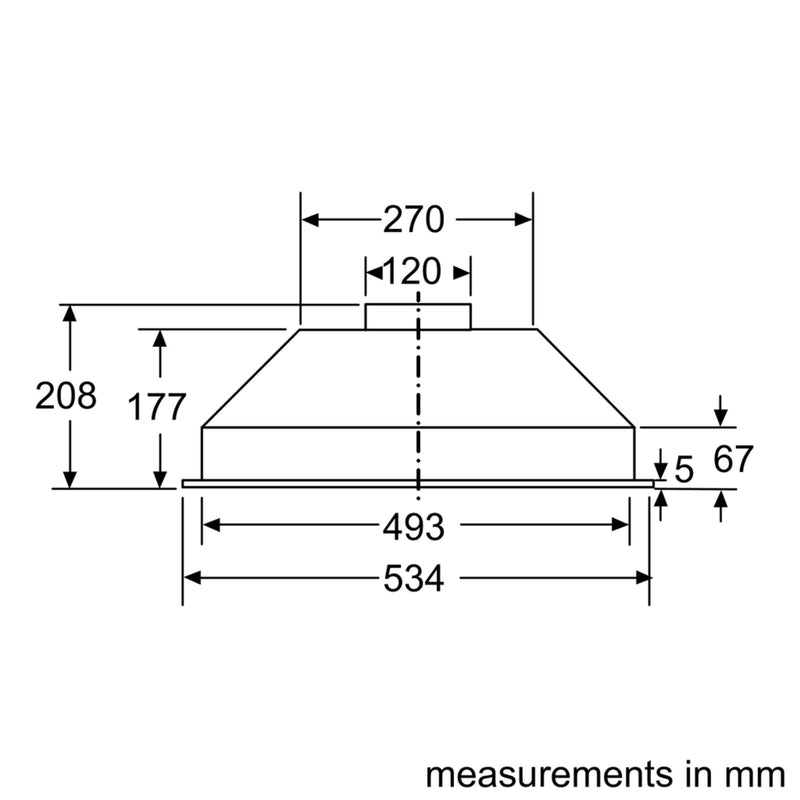 博世 - 系列 2 頂蓋抽油煙機 53 公分 無菸煤色 DLN53AA70B