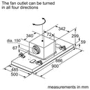 博世-系列| 6 吸頂式抽油煙機 90 公分不銹鋼 DRC97AQ50B
