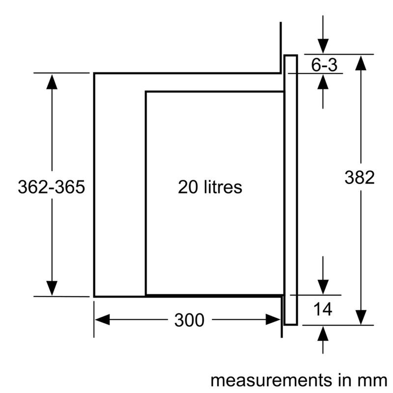 博世-系列| 4 內建微波爐 60 x 38 cm 黑色 BFL523MB0B