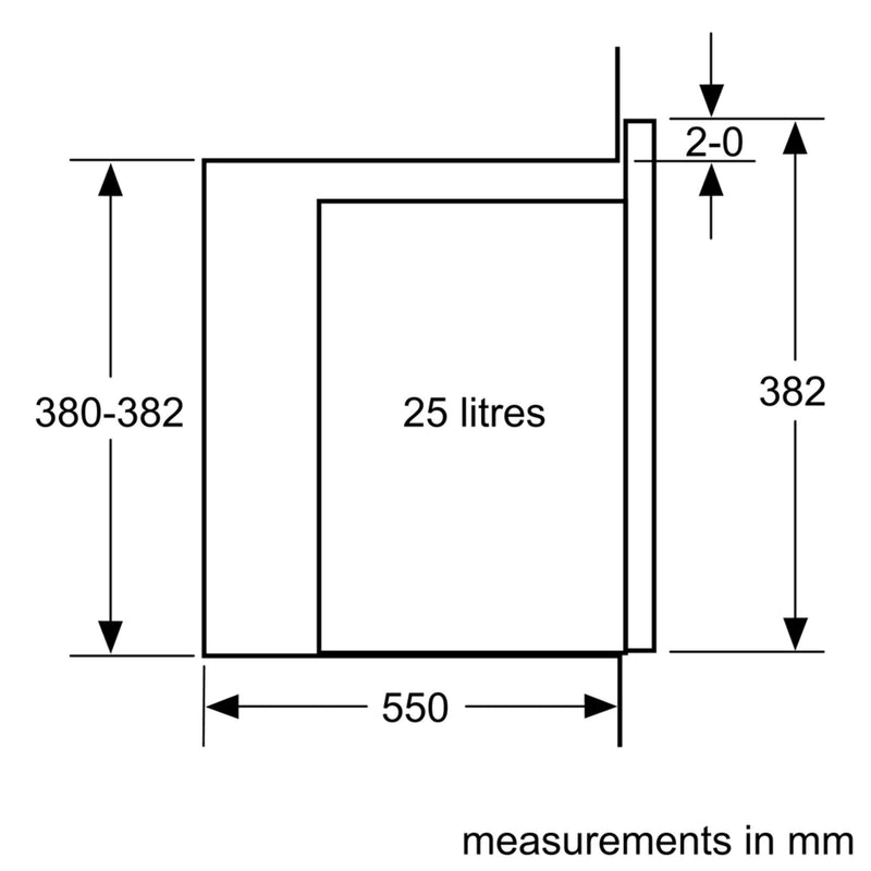 博世-系列| 4 內建微波爐 59 x 38 cm 黑色 BFL553MB0B