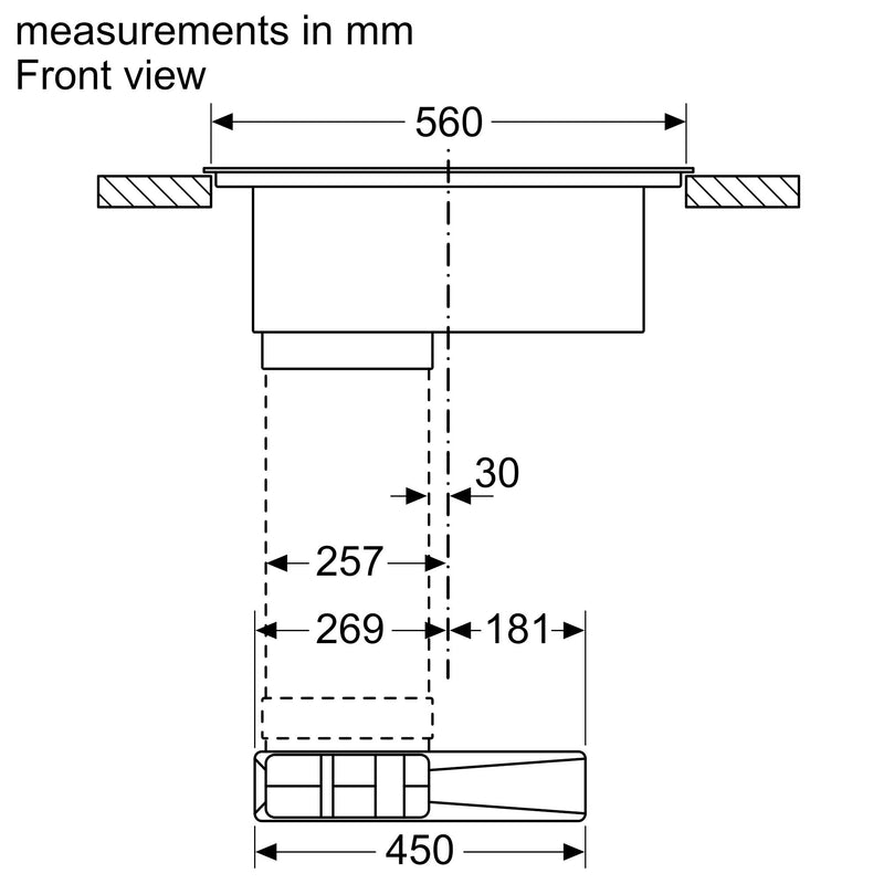 Bosch - 系列 6 電磁爐，附整合式通風系統 70 公分錶面安裝，無框架 PVQ731H26E