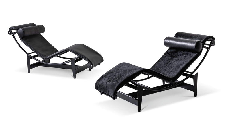 Cassina 4 Chaise longue à réglage continu, Noire