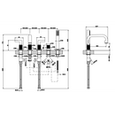 Gessi Inciso - 58040 Deck Mounted Bath Group