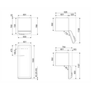 SMEG 獨立式冰箱 153x60cm FAB28LRD5UK