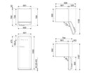 SMEG 獨立式冰箱 153x60cm FAB28RYW5