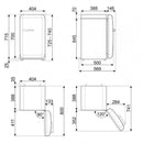 SMEG 獨立式冰箱 75x40cm FAB5RPG5