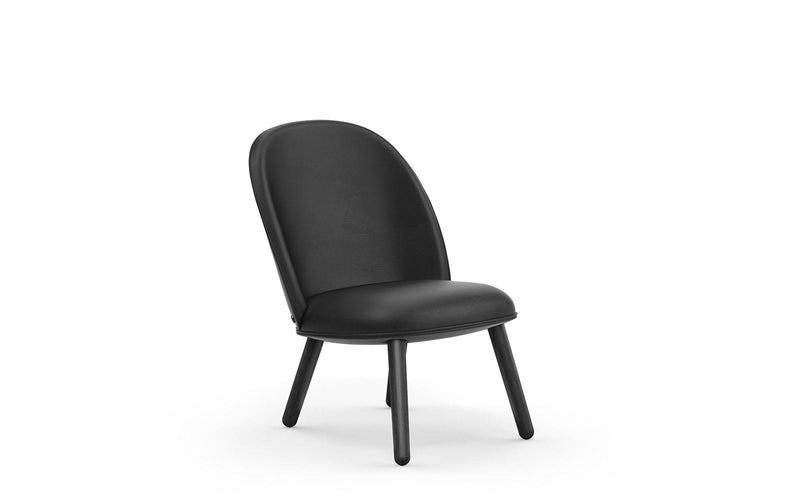 Ace Lounge Chair Black Oak Ultra Leather