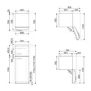 Smeg Fridge Freezer 172x60cm FAB30RSV5