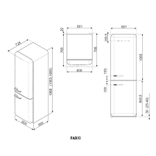 SMEG 獨立式冰箱 197x60cm FAB32LPG5UK