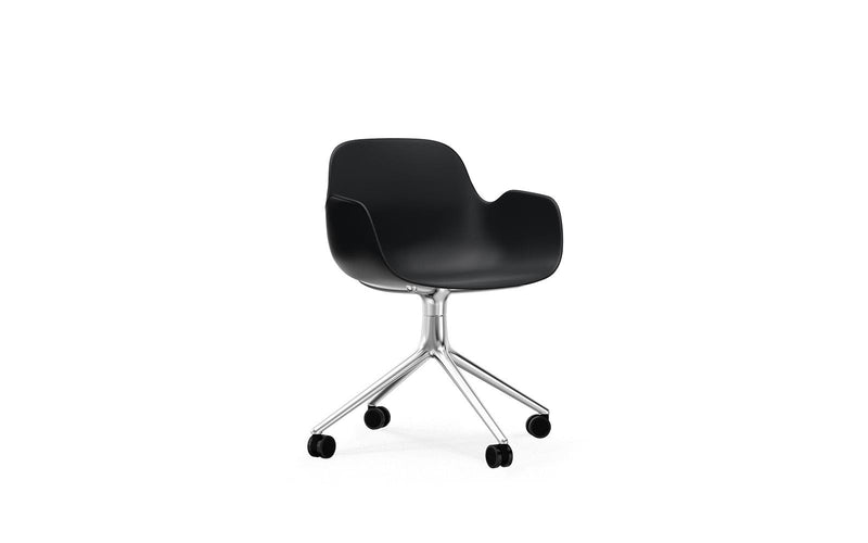Form 旋轉扶手椅 4W 鋁/黑色