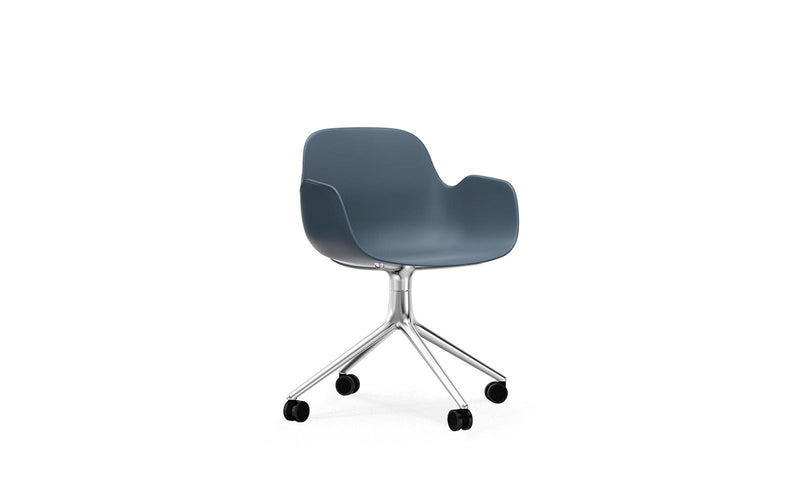 Form 旋轉扶手椅 4W 鋁/藍色